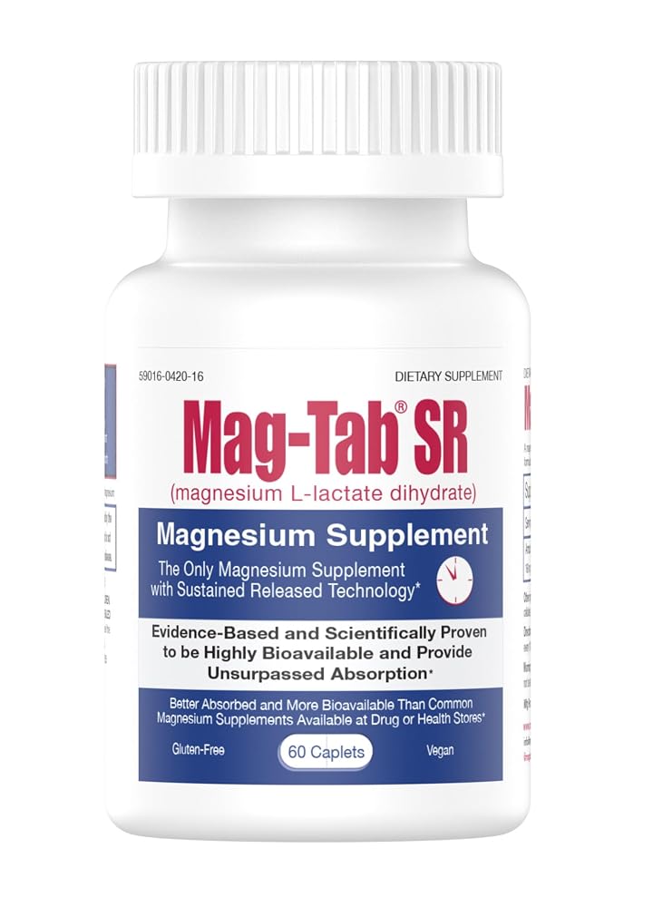 MAG-TAB SR Magnesium Lactate Sustained Release - 60 Tablets