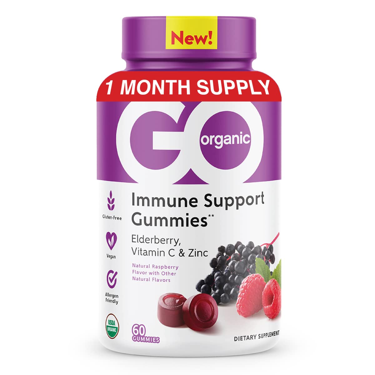 Go Organic Immune Support Elderberry Gummies - 60 Count - image 5