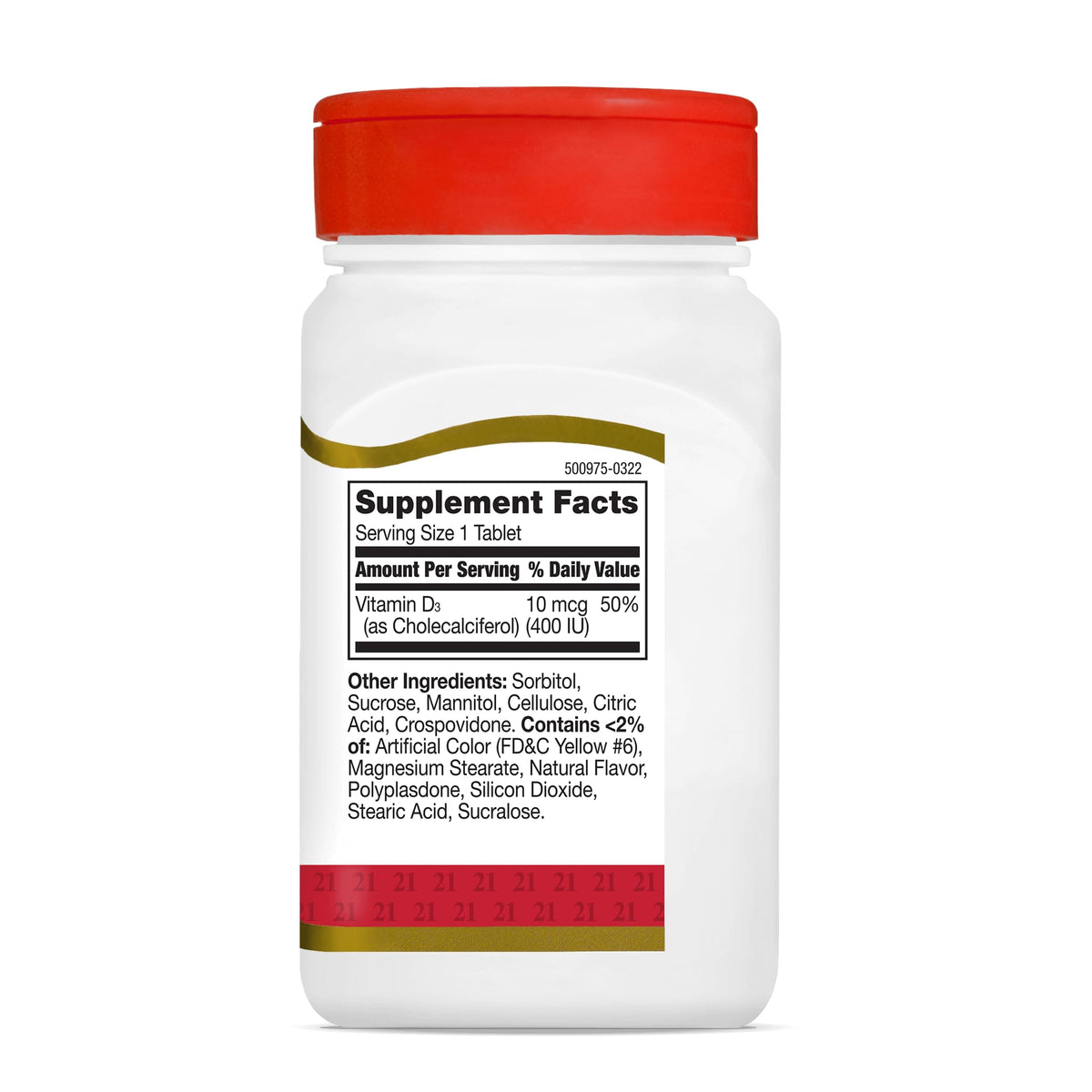 21st Century Vitamin D3 400 IU Orange Chewable - 110 Tablets - image 3