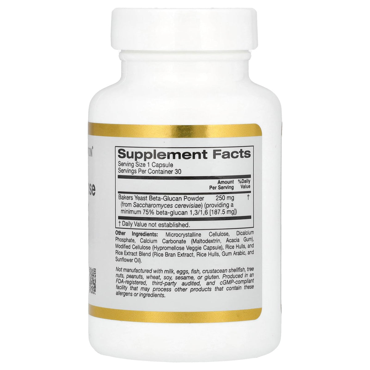 California Gold Nutrition Immune Defense Beta-Glucan 250 mg - image 2