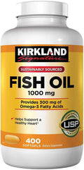 Kirkland Omega-3 Fish Oil Concentrate 1,000 mg - 400 Softgels