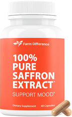 Farm Difference Saffron Extract 88.5mg Mood & Energy Support - 60 Capsules