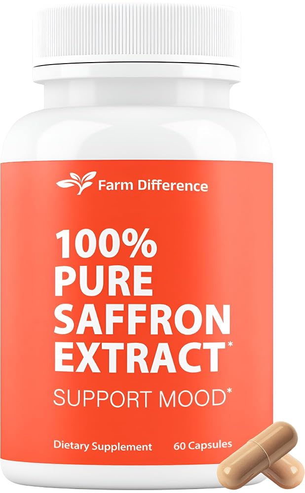 Farm Difference Saffron Extract 88.5mg Mood & Energy Support - 60 Capsules