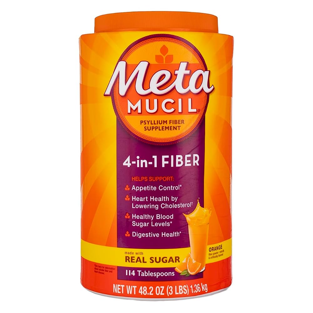 Procter and Gamble Metamucil Orange Smooth Fiber Powder - 48 oz