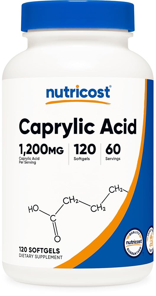 Nutricost Caprylic Acid 1200mg - 120 Softgels
