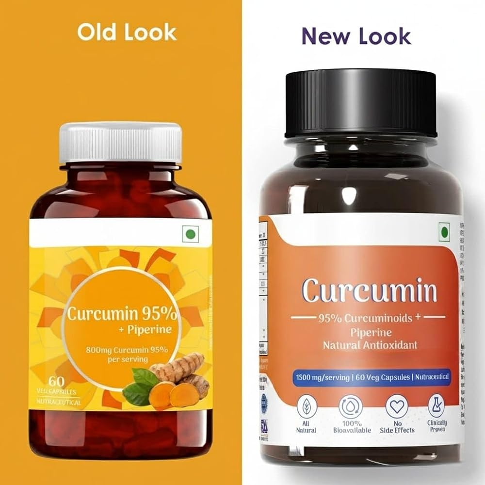 Generic Organic Curcumin with Piperine 800mg - 60 Vegetable Capsules - image 2
