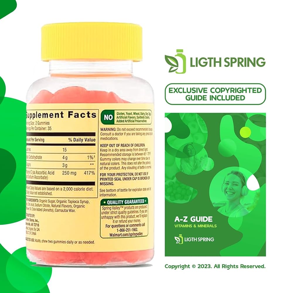 LightSpring Vegetarian Vitamin C Gummies 250 mg - 70 Count - image 4