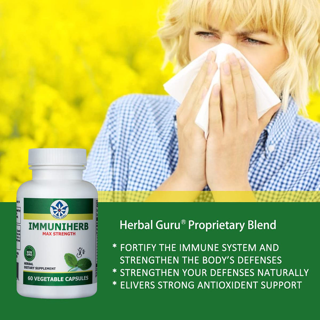 Herb Guru Immuniherb Immune Support Supplement - 60 Vegetarian Capsules - image 5