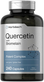 Horbäach Quercetin with Bromelain Supplement - 240 Capsules