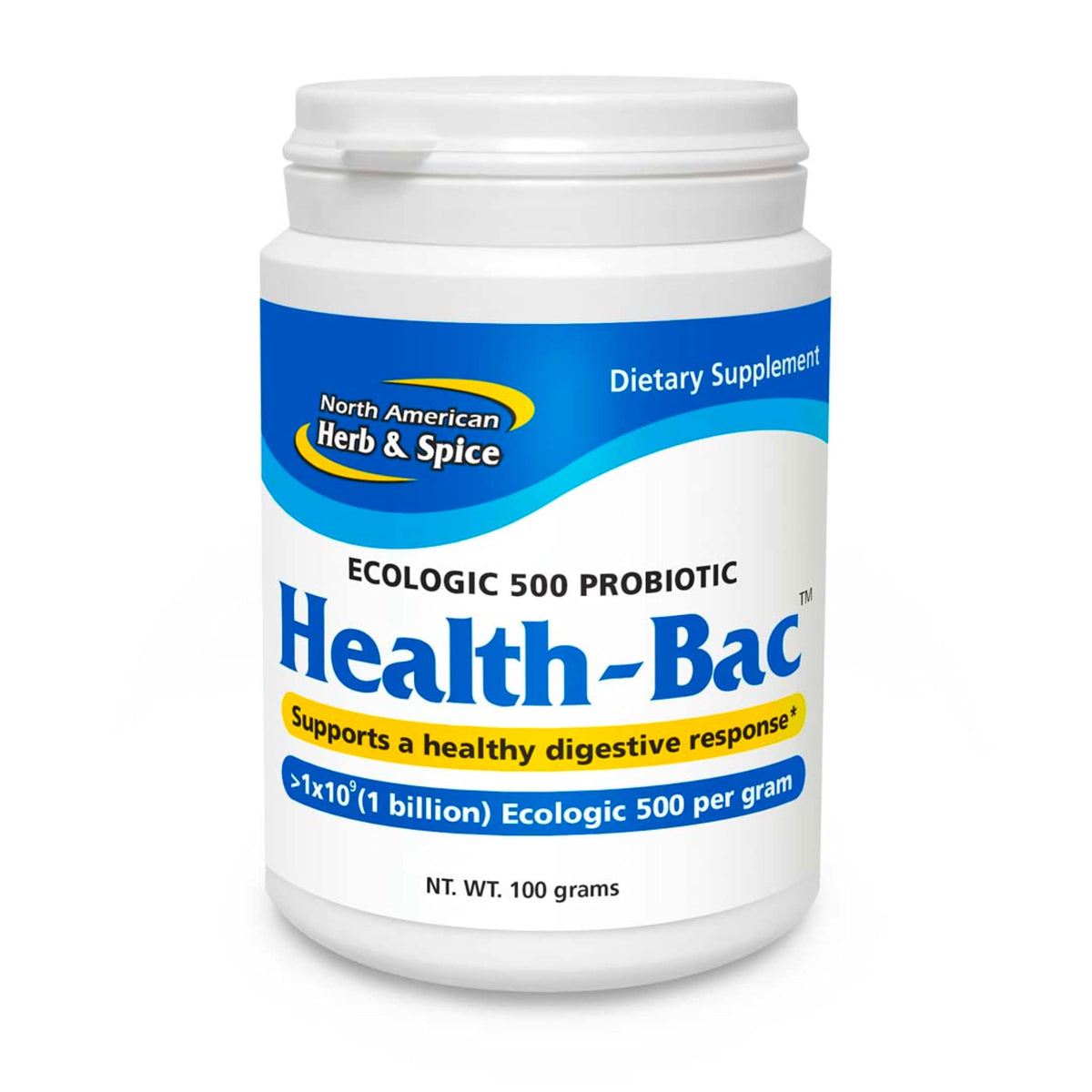 NORTH AMERICAN HERB & SPICE Health-Bac Probiotic Powder - 100g
