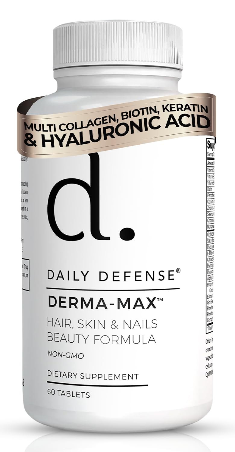 Daily Defense Collagen Supplements for Hair, Skin & Nails - 60 Tablets