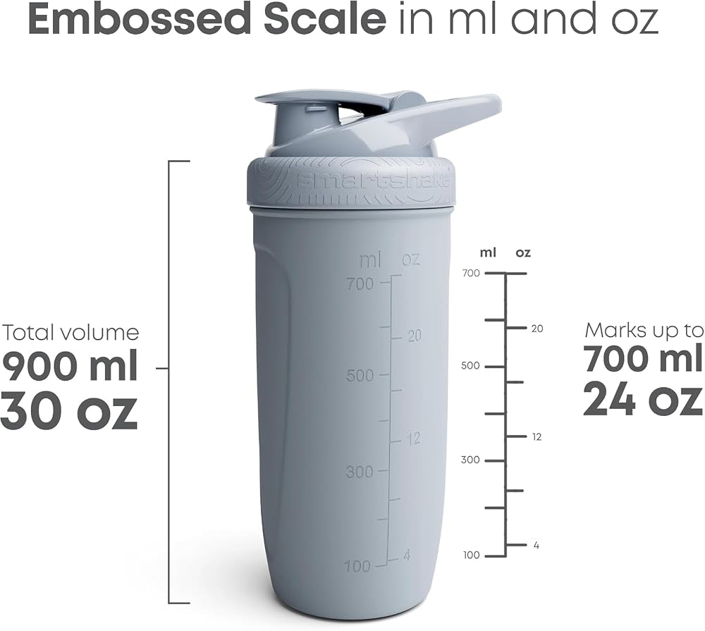 Smartshake Rockband Reforce Stainless Steel Protein Shaker Bottle - 900 ml - image 4