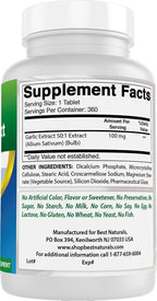 Best Naturals Garlic Extract 50:1 100 mg - 360 Tablets - image 6