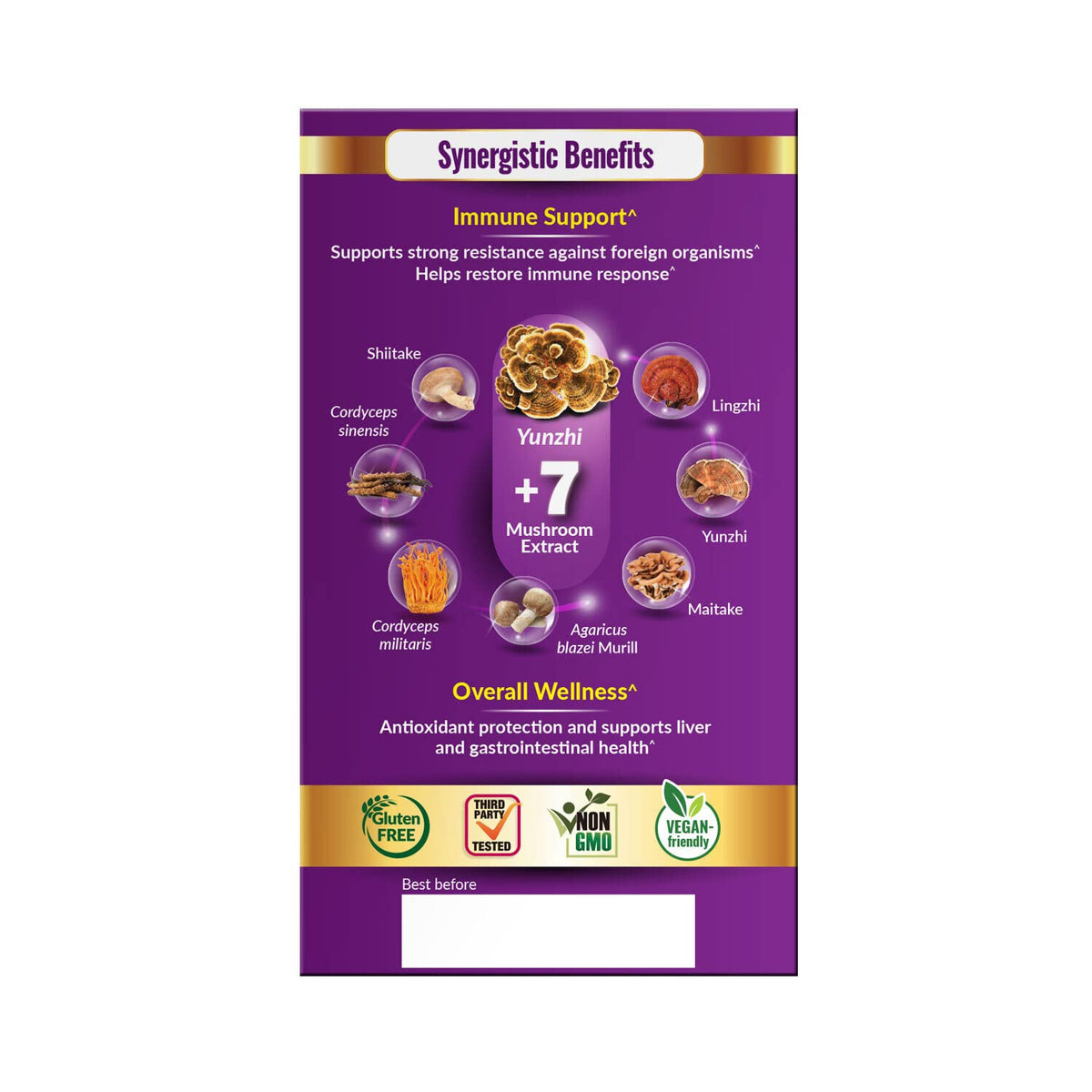 LABO Nutrition Bioactive Turkey Tail 7in1 Mushroom Extract - 90 Capsules - image 7