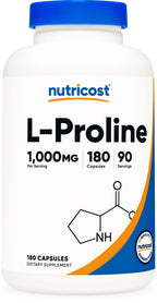 Nutricost L-Proline 1000mg - 180 Capsules