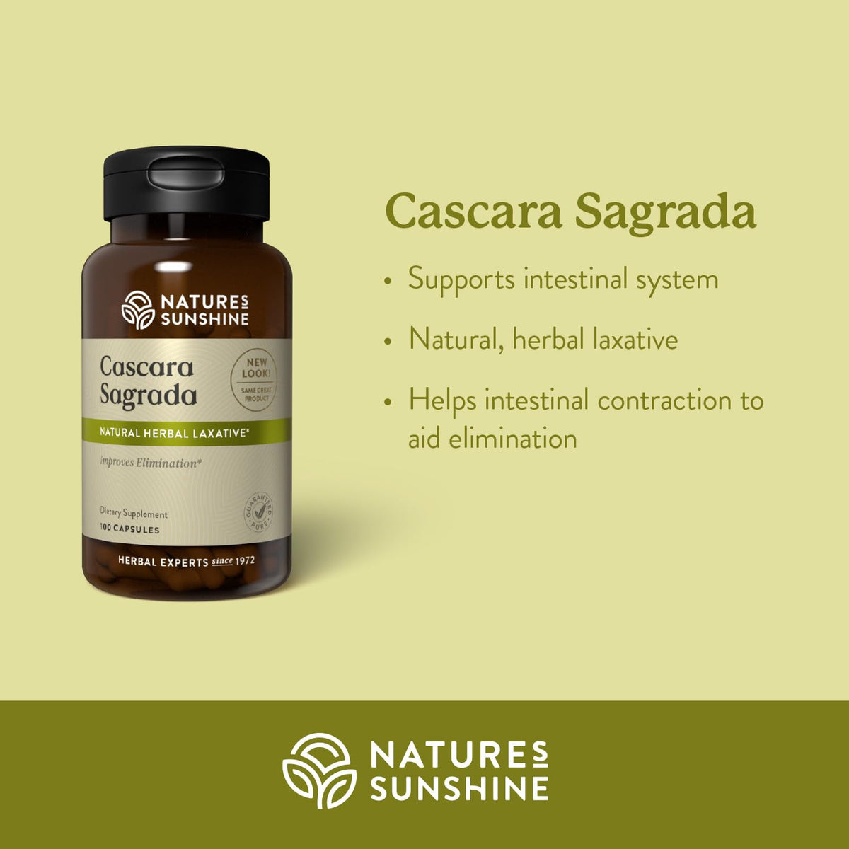 Nature's Sunshine Cascara Sagrada Capsules - 100 Capsules - image 3