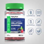 Piping Rock Melatonin Gummies 12mg - 60 Gummies - image 3