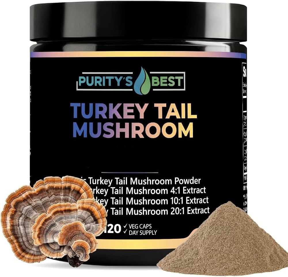 Purity`s Best Purity's Best Turkey Tail Mushroom Immune Support - 120 Capsules