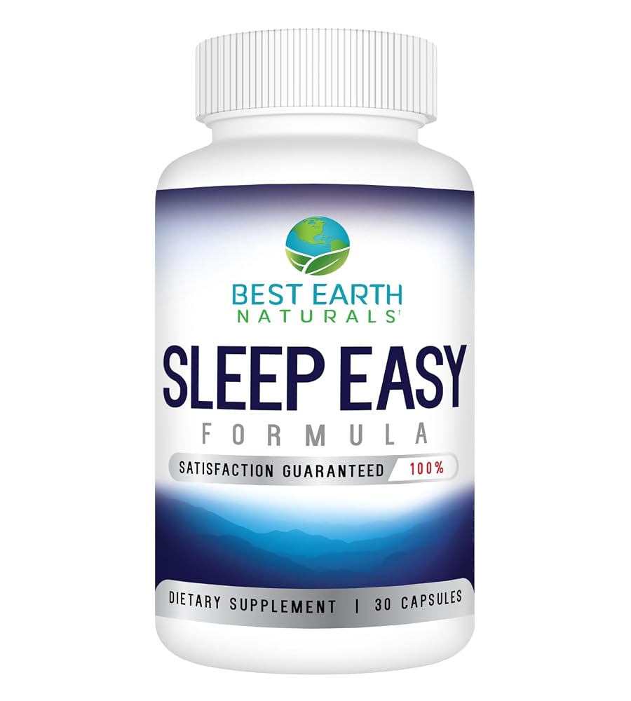 Best Earth Naturals Sleep Easy Supplement with L-Theanine & GABA - 30 Capsules