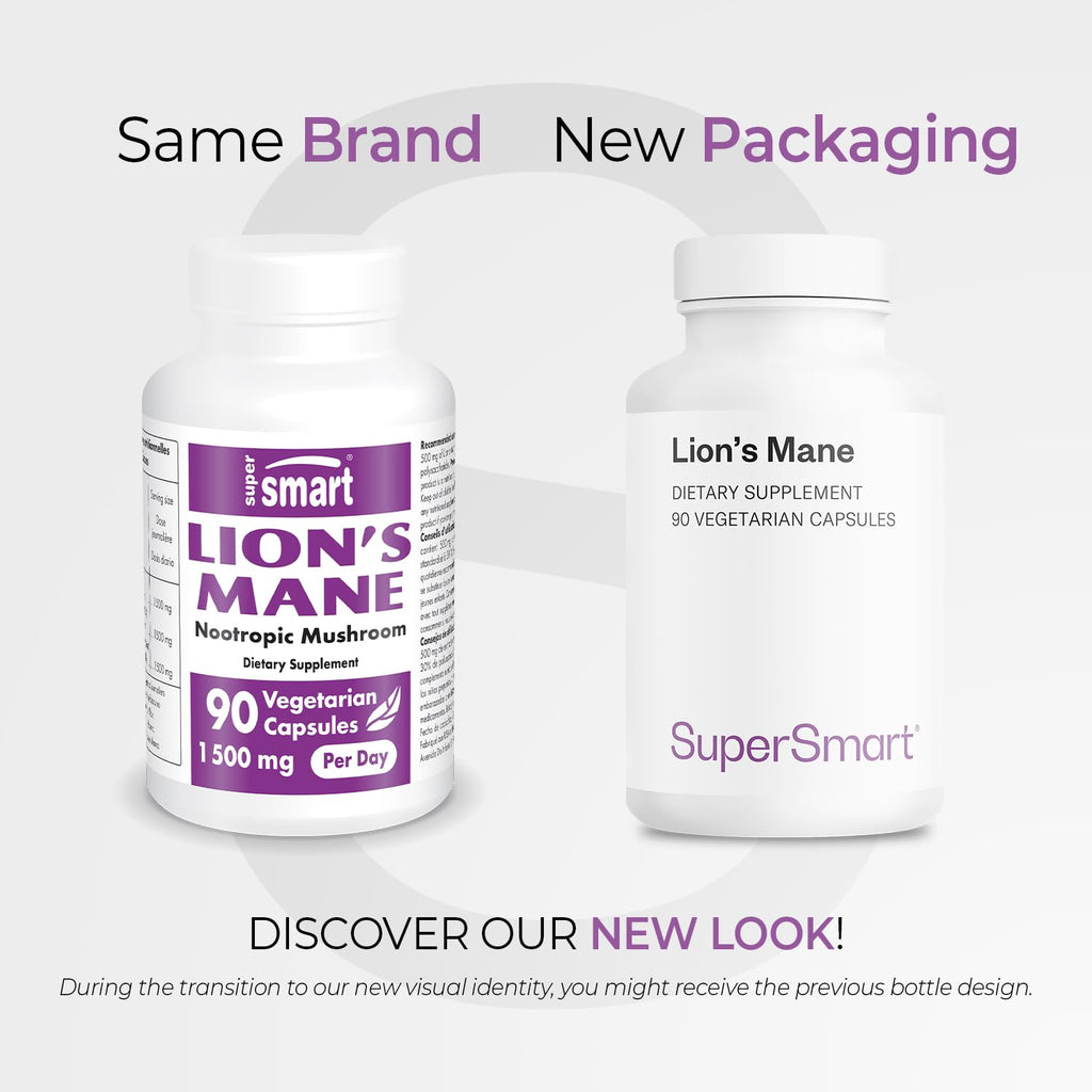 Supersmart Lion's Mane 1500mg per Day - 90 Vegetarian Capsules - image 2