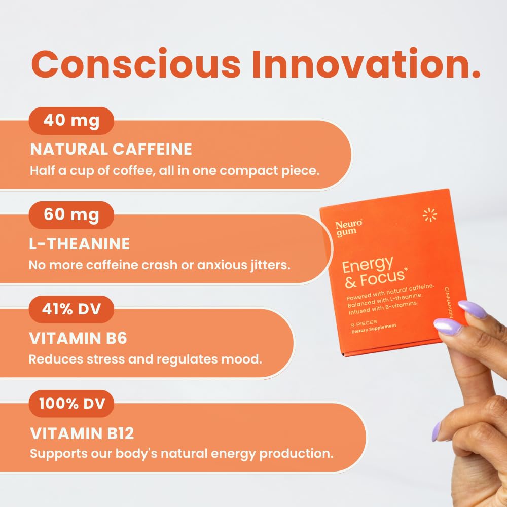 NeuroGum Energy & Focus Cinnamon - 108 Pieces - image 4