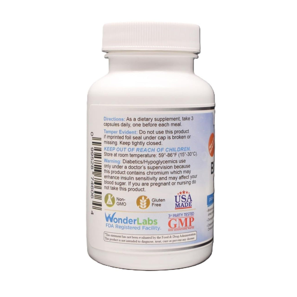 Wonder Laboratories Berberine HCL 500mg + Cinnamon & Chromium
