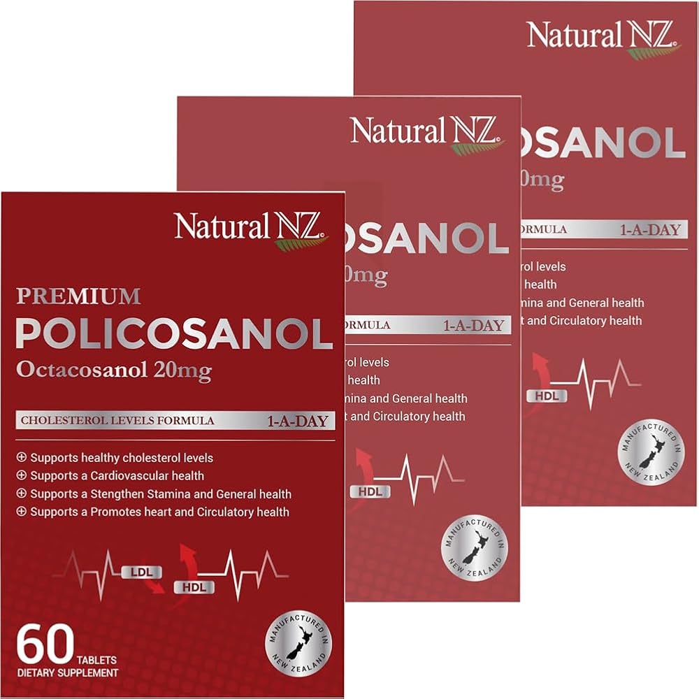 Natural NZ Policosanol 33.4mg (Otacosanol 20mg) 1-A-Day 60 Tablets