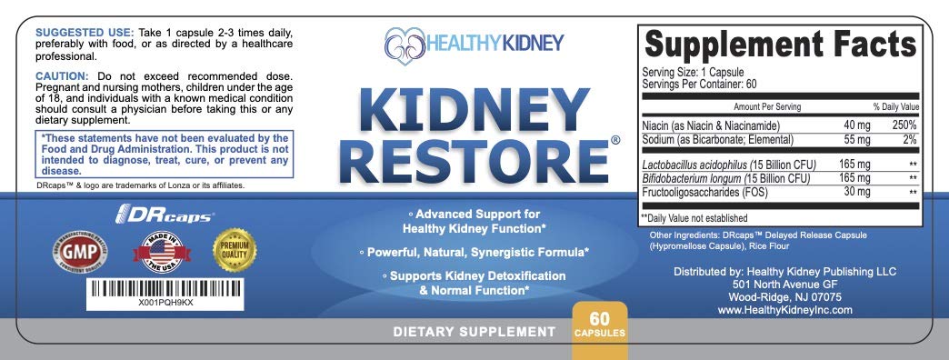 Kidney Restore Natural Kidney Cleanse Support - 180 Capsules - image 2