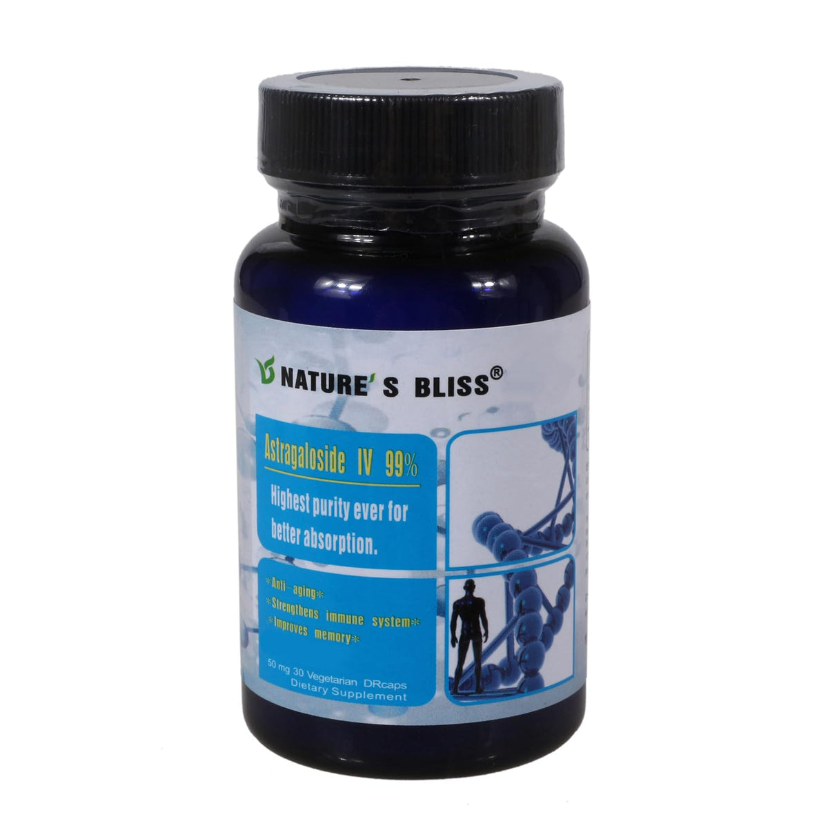Nature'sbliss Astragaloside IV 99% 50mg - 30 Vegetarian Capsules