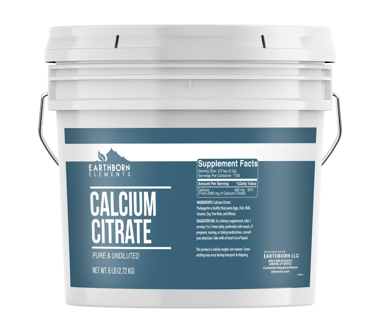 Earthborn Elements Calcium Citrate Powder - 96 Ounces