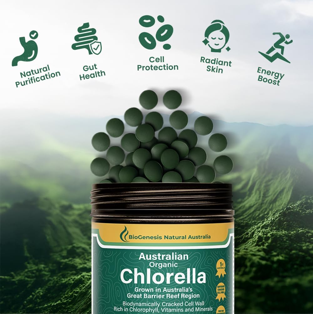 Biogenesis Organic Chlorella Tablets, Mini Tablets & Powder