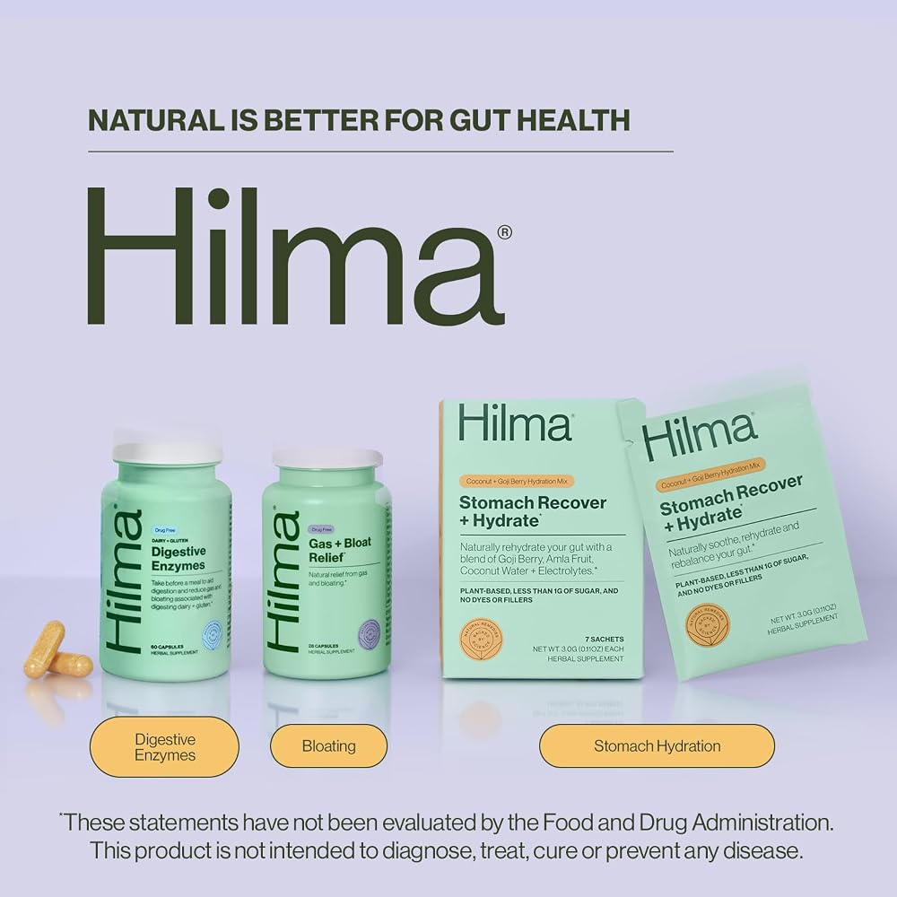 Hilma Dairy and Gluten Digestive Enzymes - 60 Vegan Capsules - image 8