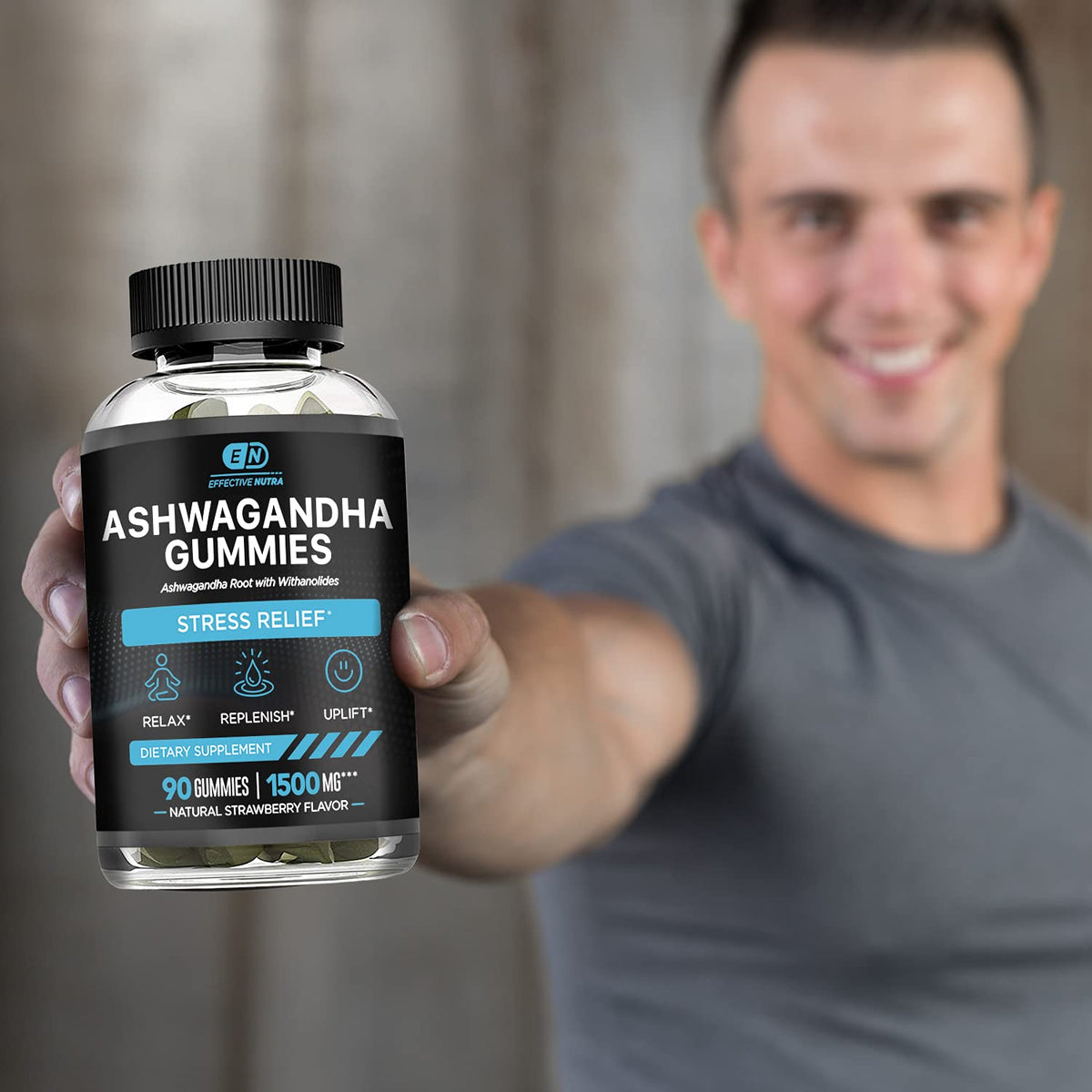 Effective Nutra Ashwagandha Gummies 1500mg - Stress Relief