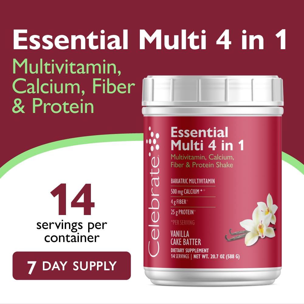 Celebrate Vitamins 4-in-1 Bariatric Multivitamin Protein Shake - 14 Servings - image 2