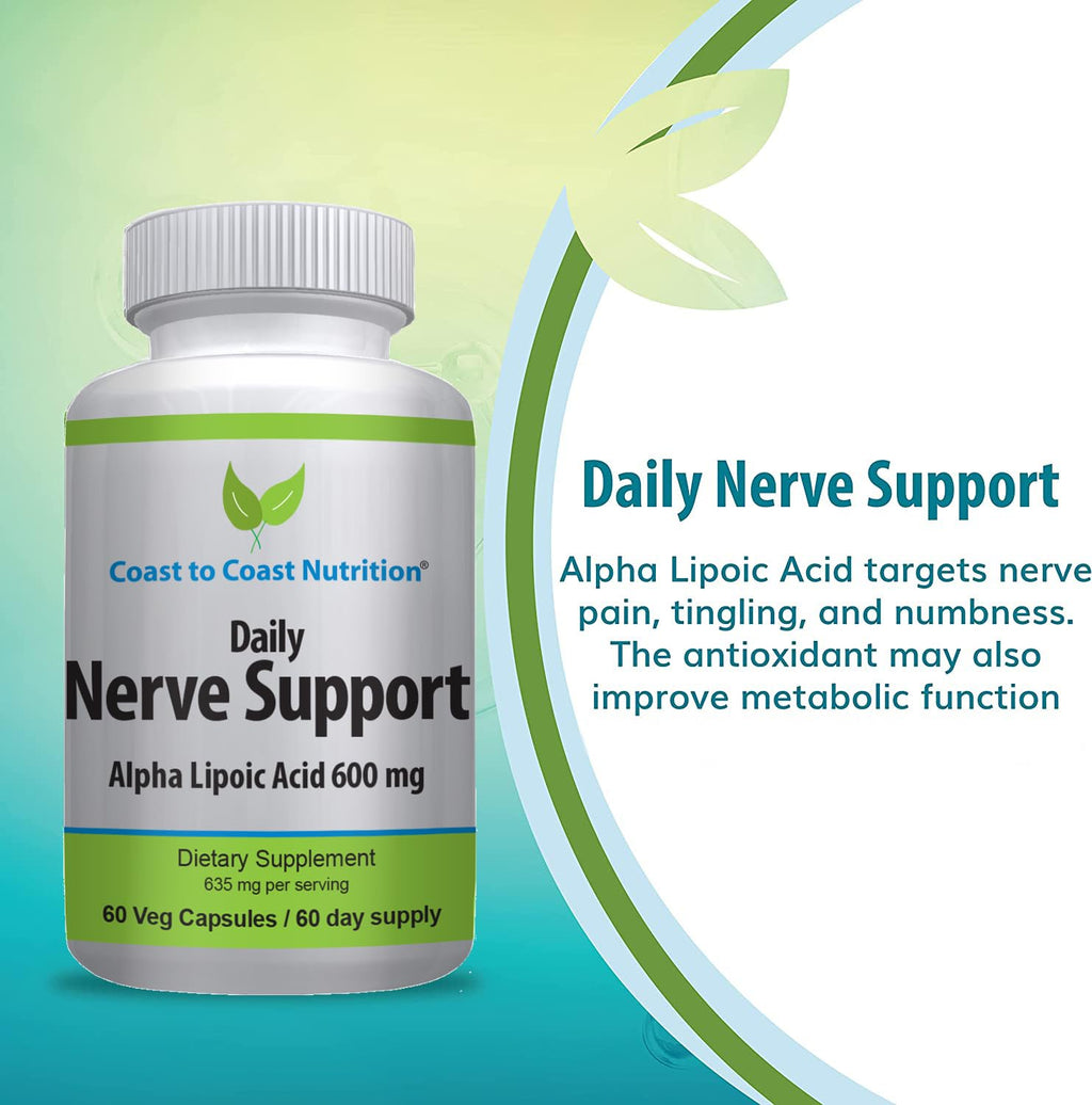 Coast to Coast Nutrition Nerve Support 600mg - 60 Capsules - image 2