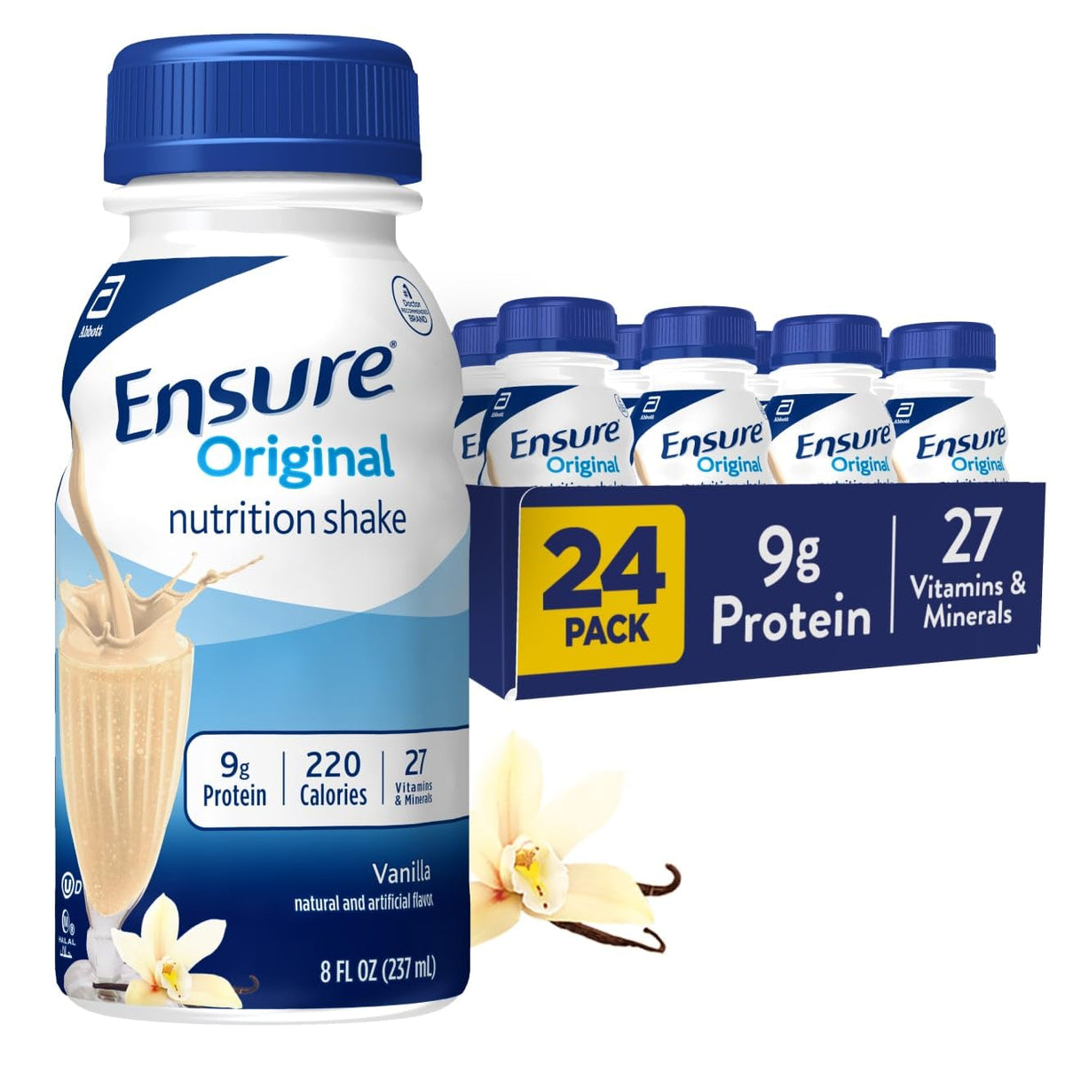Ensure Original Nutrition Shake Vanilla Meal Replacement - 24 Count