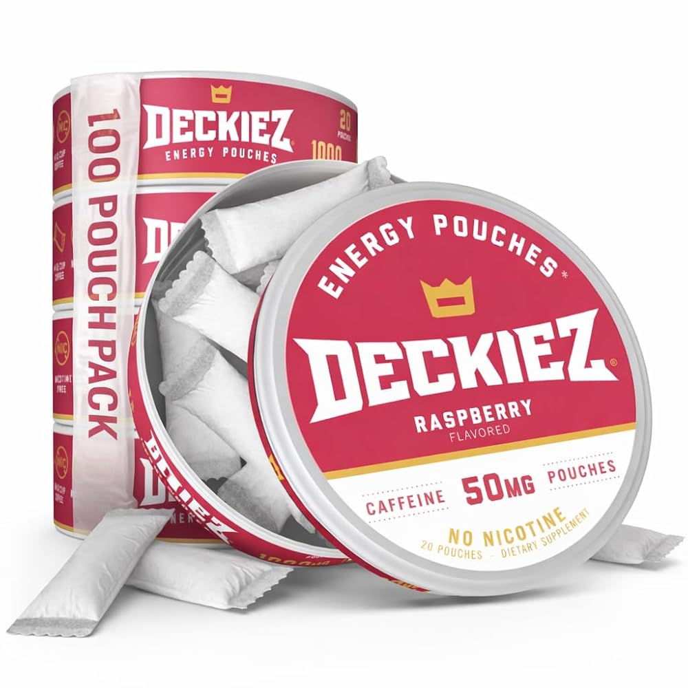 Deckiez Energy Pouches Sugar Free Caffeine 50mg - 100 Count