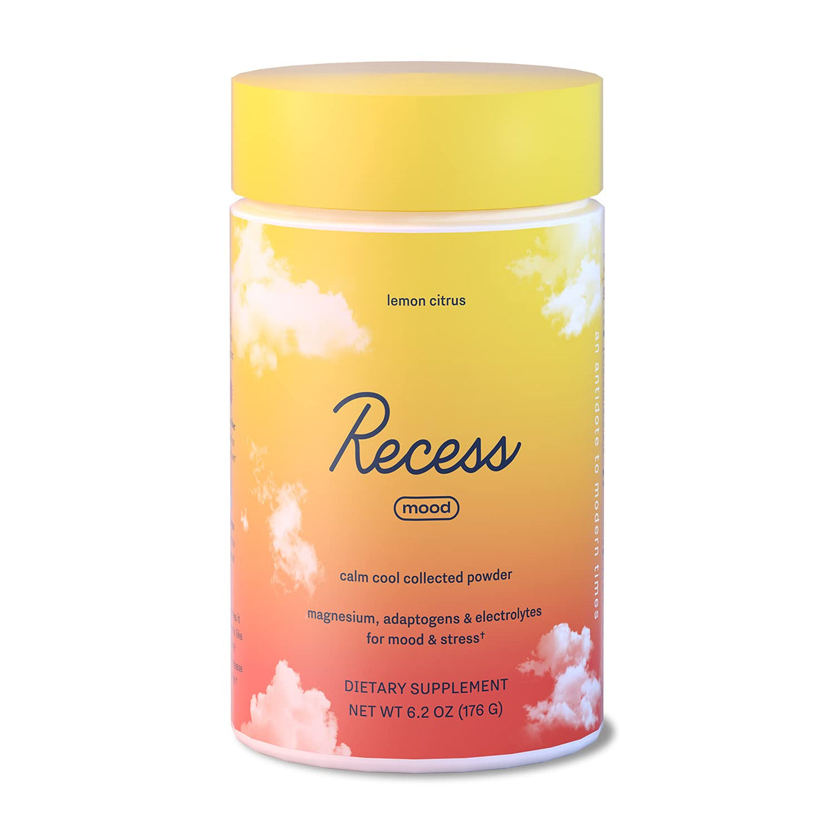 Recess Mood Power Lemon Citrus Magnesium Powder - 28 Servings