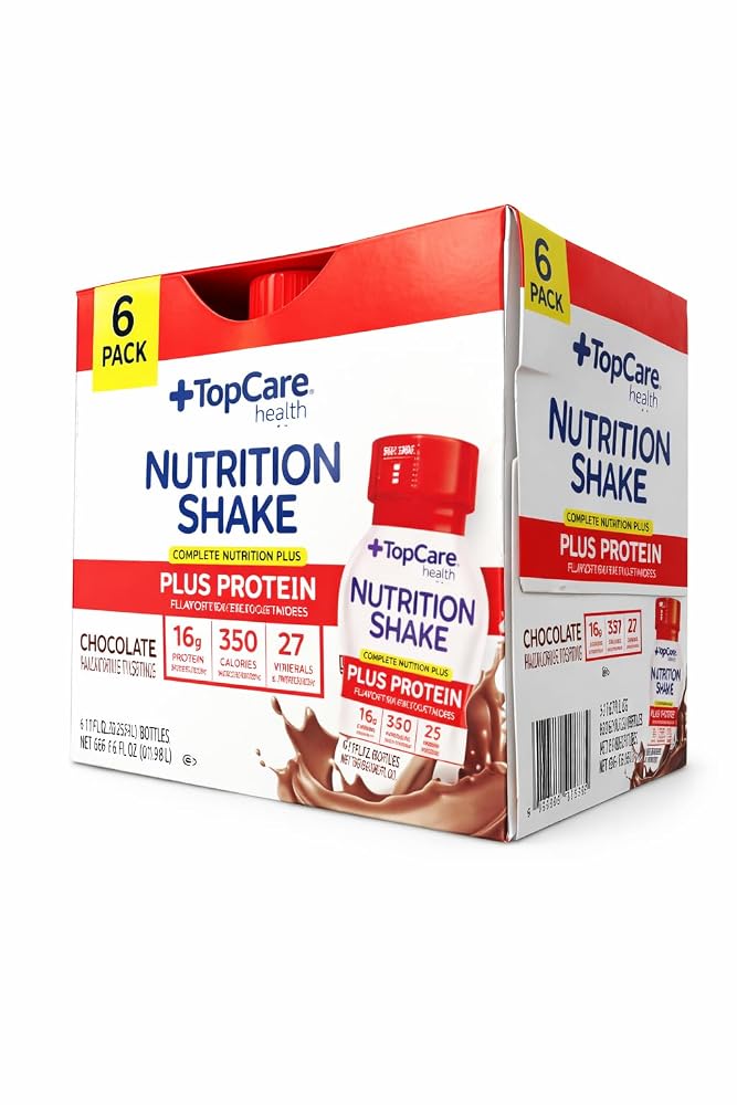 Top Care Health Chocolate Nutrition Shake - 6 Pack