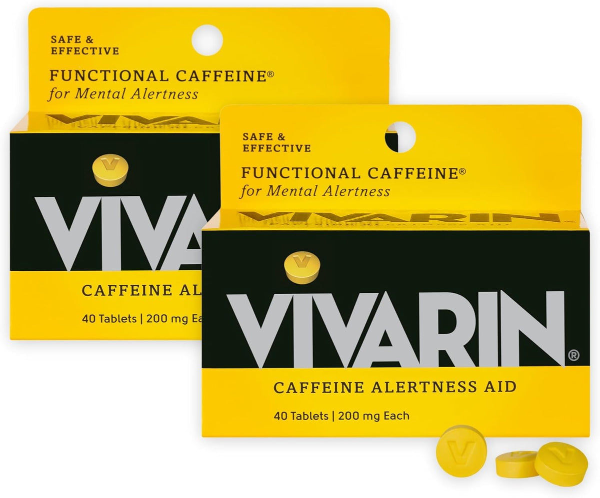 Vivarin Caffeine Pills 200mg Energy Supplement - 80 Tablets