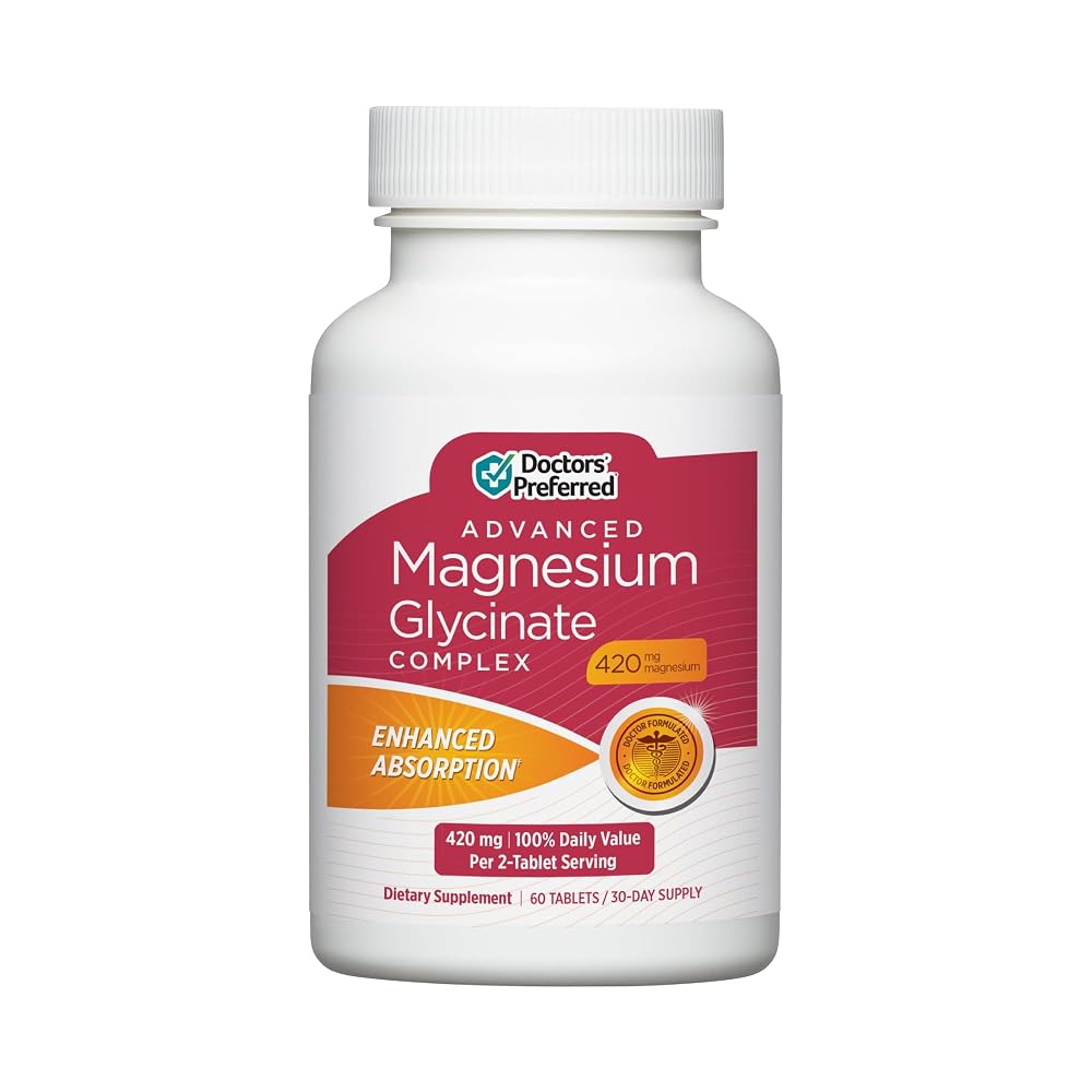 DOCTORS' PREFERRED Advanced Magnesium Glycinate 420 mg - 60 Capsules