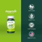 INNERVISNUTRITION Vitamin D3 5000 IU Immune & Bone Support - image 5