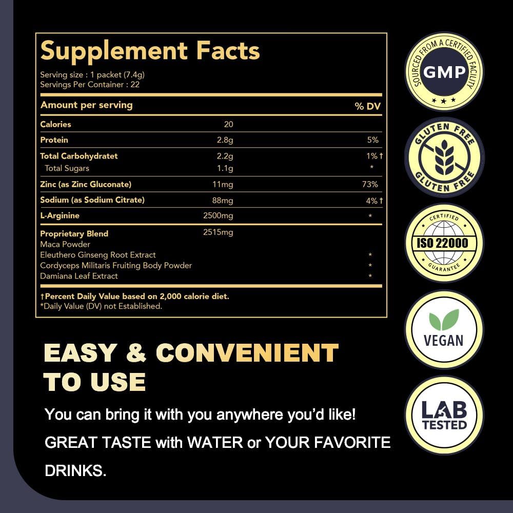 DAIKEN Organic Peruvian Maca Root Powder with L-Arginine - 5.75 oz - image 6