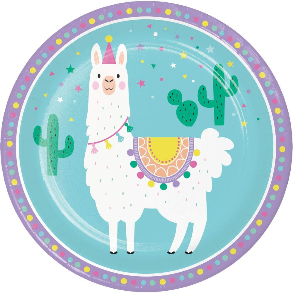 Creative Converting Llama Party Paper Plates - 8 Count