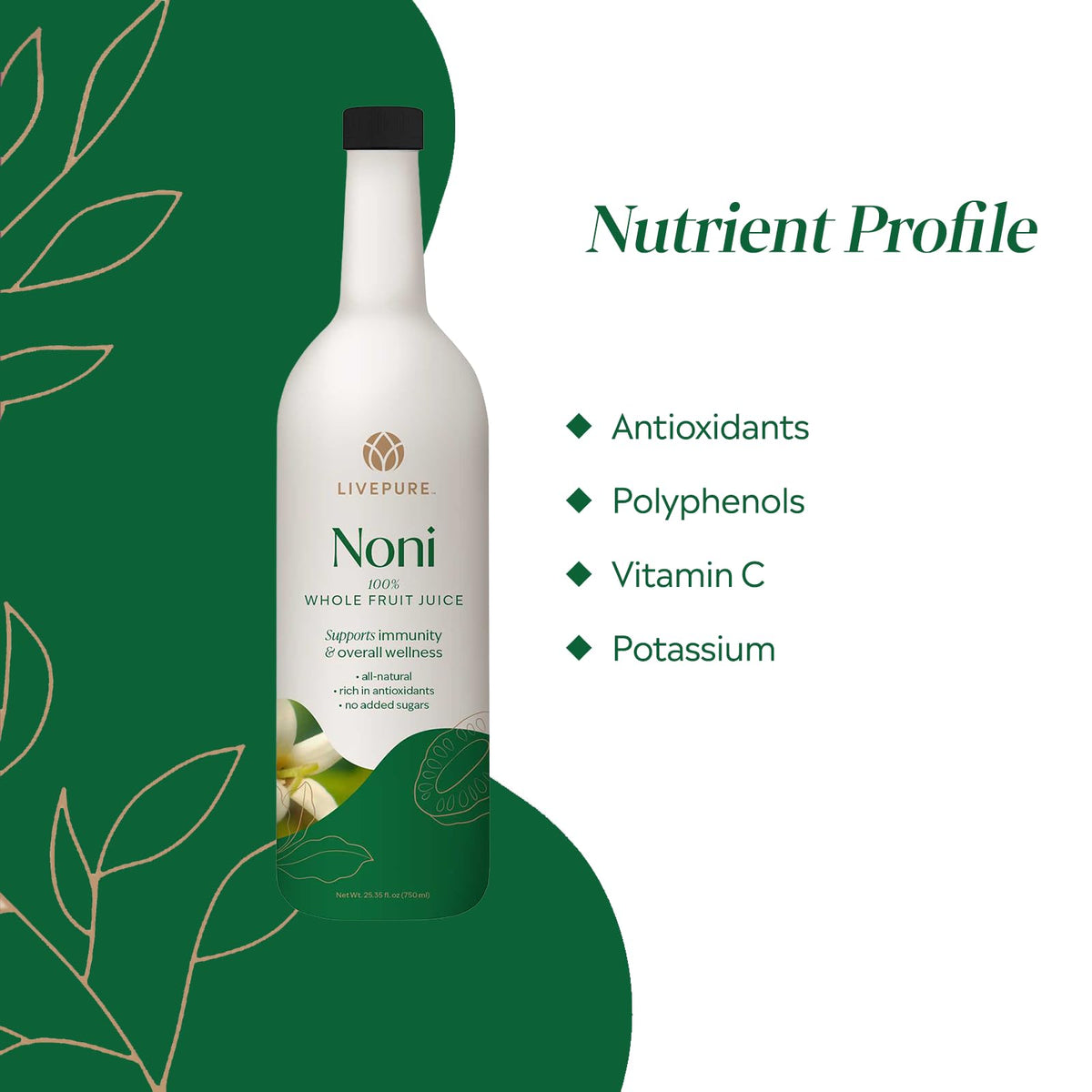 Pure Noni Juice 100% Whole Fruit - 25.35 fl oz - image 4