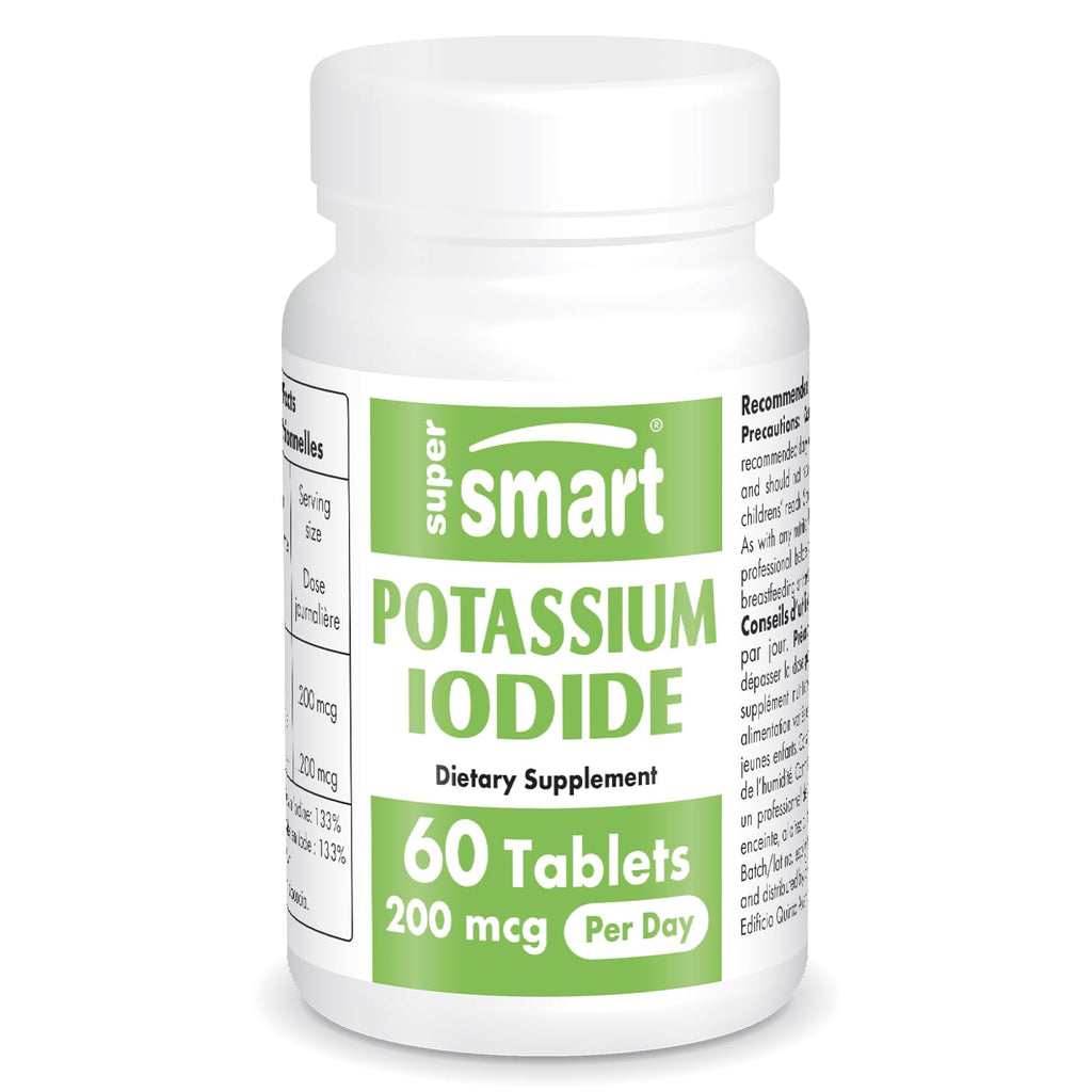 Supersmart Potassium Iodide 200mcg Iodine Supplement - 60 Tablets