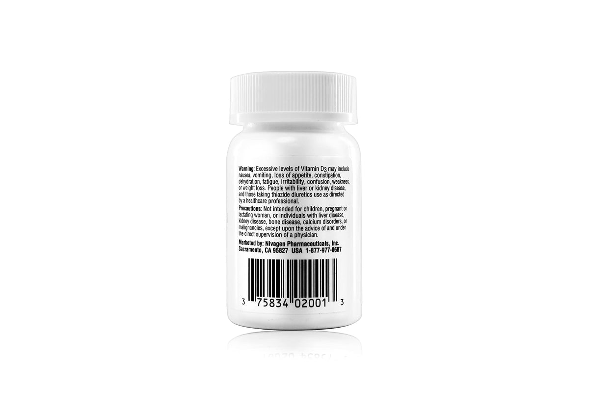 Nivagen Vitamin D3 50,000 IU Once Weekly - 100 Capsules - image 9