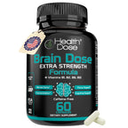 Health Dose Brain Dose Premium Nootropic Supplement - 60 Capsules