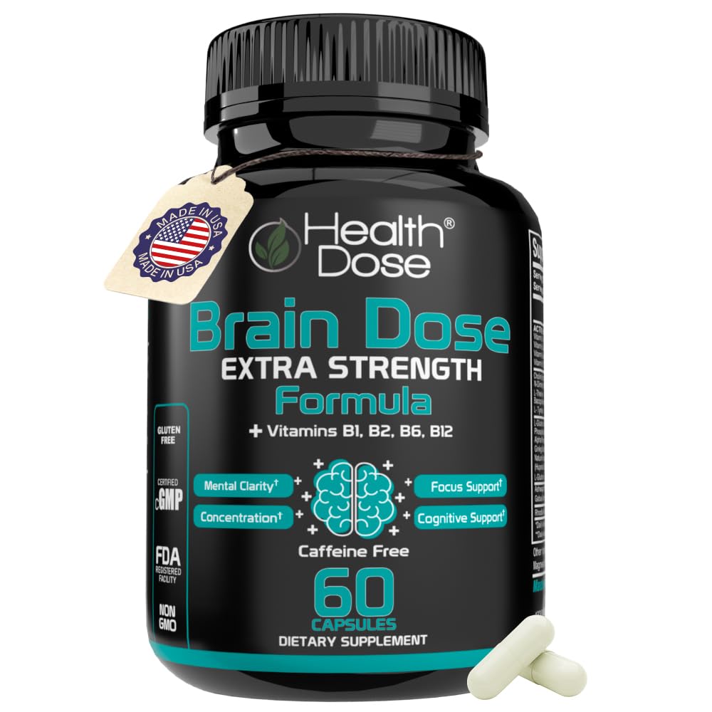 Health Dose Brain Dose Premium Nootropic Supplement - 60 Capsules