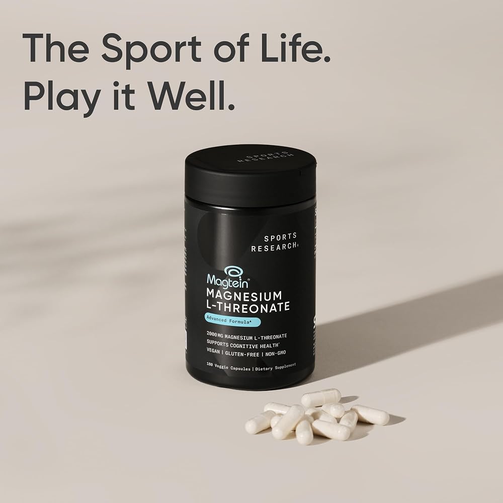 Sports Research Magnesium L-Threonate 2000mg with Magtein - 180 Capsules - image 7